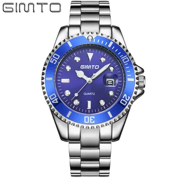 2017 Mens Watches fashion Brand Luxury GIMTO Men casual Sport Wristwatch Calendar business Quartz Watch relogio masculino GM214