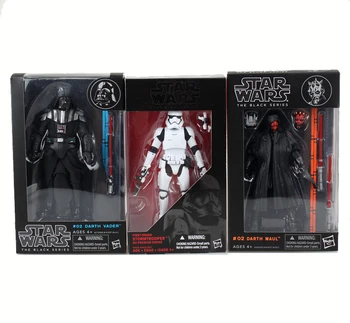 22CM Star Wars 7 Darth Vador Storm Trooper figure toy set 2016 New Force Awaken Darth Maul with lightsaber weapons for adults