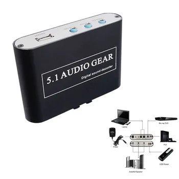 5.1 Audio Gear Digital Sound Decoder Digital to Analog Audio Converter Transfer DTS/AC-3 Decoders QJY99
