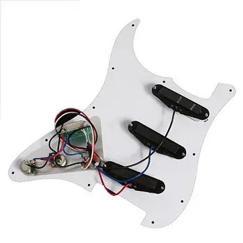 Ostrich Loaded Prewired Loaded Pickguard White - Replacement Guitar Part