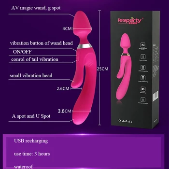 Use Nipple Massager Wand G Spot Waterproof Rechargeable Vibrators for Women Vibrating Sex Toys Adult Sex toys