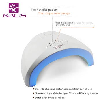 KADS Nail Dryer Machine 48W UV Lamp 5S 30S 60S Set 365+405nm LED White Light For Nail Polish Nail Gel Nail Art Tools