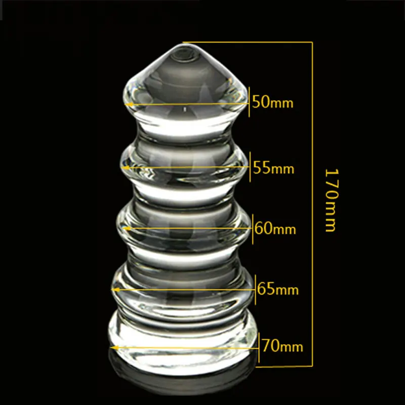 2016 NEW Pagoda Shape Crystal Anal Glass Dildo Anal Butt Plug Vagina Stimulator Sex Toys For Women Men Gay Masturbation Products