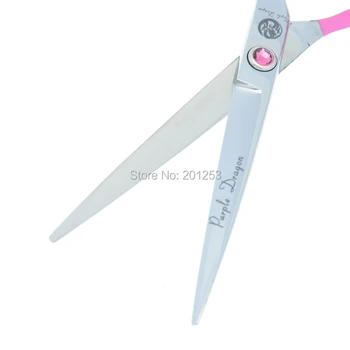 6.0Inch Purple Dragon JP440C Cutting Scissors and Thinning Scissors Set,Human Hair Scissors with Pink Paint Handle,1set LZS0333