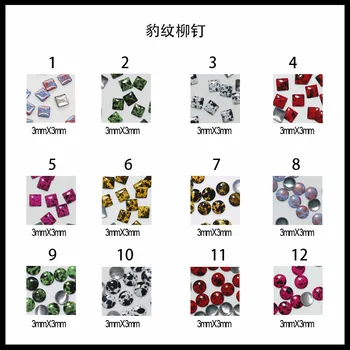 10000pcs/lot  leopard print nail stone for nail decoration