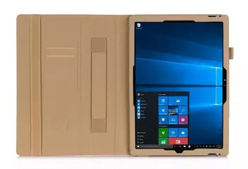 Accept wholesale Flip Cover For Microsoft Surface pro 3 pro 4 Tablet Case Leather Case With Hand holder (can put keyboard )