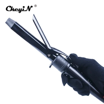 CkeyiN 3In1 Corrugated Curling Hair Electric Fast Hair Straightener Brush Comb Crimper Fluffy Big Waves Hair Curler Roller+Glove