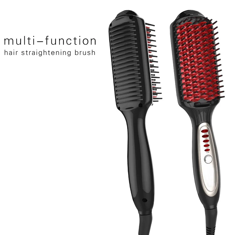 New Digital Electric Ion Hair Straightener Brush Comb Detangling Straightening Irons Hair Styling Tool
