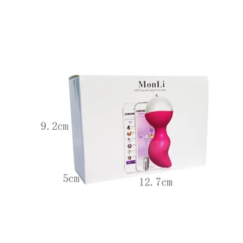 Monli 10 Frequency APP Bluetooth Wireless Remote Control Vibrating Shrink Yin Ball USB Charging Vibrator Sex Toys For Women