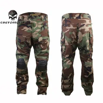 Woodland Integrated Battle G3 Combat Pants With Knee Pads BDU Airsoft Tactical Gear Paintball Clothing Military Army Trousers