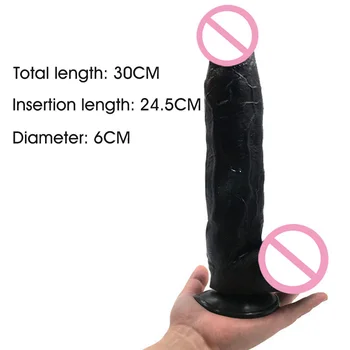 12 inch Realistic Huge Dildos Black Soft Silicone Dildo Penis Suction Cup Dildo Dick Pussy Big Dildo Sex Toys for Women Products