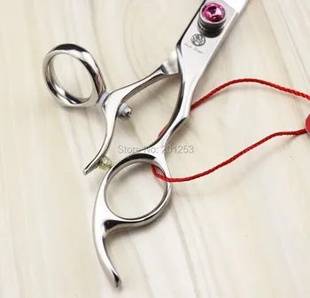 7.5Inch Professional Pet Grooming Cutting Scissors,360 Degree Rotation Fly Dog Shear with Pink Diamond 1pcs LZS0441