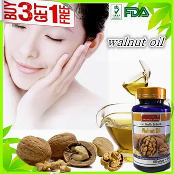 Buy 3 Get 1 Free) Nature Made Organic walnut Oil 500mg Omega 3-6-9 100 Softgel for Heart Health capsules