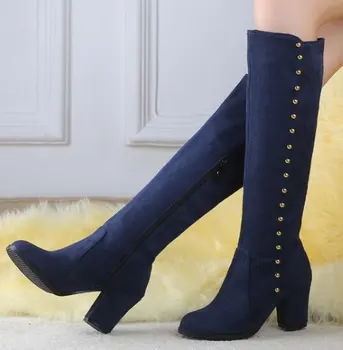 CooLcept over knee high heel boots women snow fashion winter warm footwear shoes boot P15945 EUR size 32-48