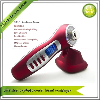 7 IN 1 Skin Care Options Ultrasonic Photon And Galvanic Ion EMS Face Lift Face Body Health Beautiful Instruments