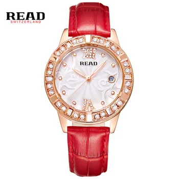 READLuxury Watches Women Wristwatches Ladies' Leather Quartz Watch Montre Femme Relojes Mujer Relogio Feminino 2050