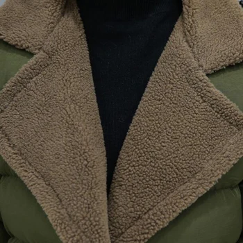 2017 winter Women Cotton-padded jacket coat turn-down collar Quilting Parka leisure new European Style outwear LU31