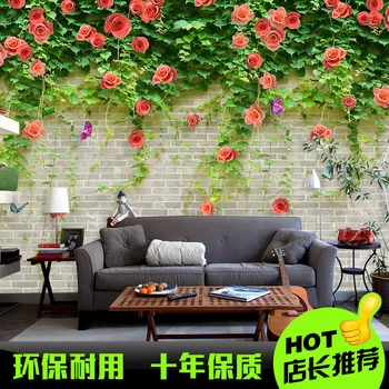 Custom 3d stereoscopic large mural wallpaper TV sofa wall backdrop wall covering modern roses non-woven fabric wall paper
