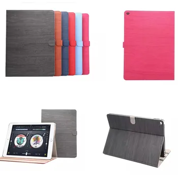 Fashion Wood pattern PU Leather flip Stand case for Apple ipad pro 12.9 inch protective Shell cover
