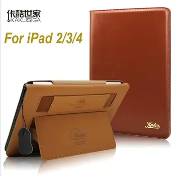Original KAKU Ultrathin luxury retro Leather Case For iPad 2/3/4 for New ipad 4 Smart Cover wakeup/sleep All inclusive case