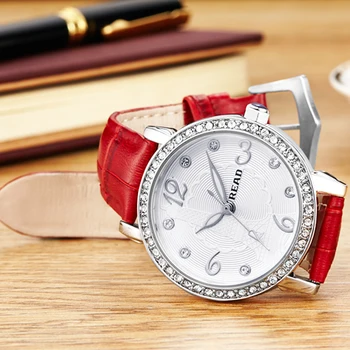 READ Women watch luxury brand luminous waterproof fashion diamond ultra-thin women's quartz genuine leather watch women 21430