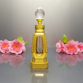 10ml Wedding Gifts Metal lid Essential Oil bottle,Vintage Bronze Special Shape Antique Alloy Glass Perfumn bottles wholesale