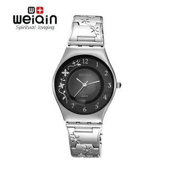 WEIQIN Angel Silver Women Watches Luxury Water Resistant Montre Femme Stainless Steel 2017 Dress Woman Wrist Watch