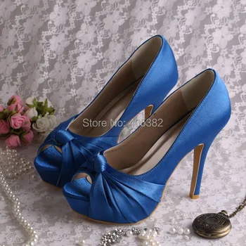 Wedopus MW655 Custom Handmade Ultra High Heels Platform Bridal Shoes for Women Ivory Satin