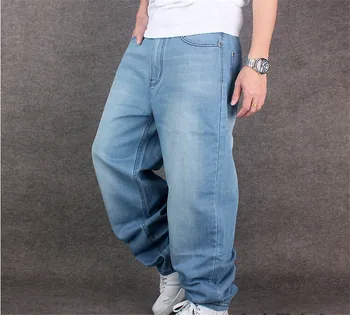 Hot hip hop baggy men jeans hip-hop style men's loose rap denim pants skateboard trousers big size 30,32,34,36,38,40,42,46