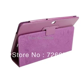 For Asus Eee Pad Transformer TF300 TF300T Purple New Stand Folid PU luxury leather case Cover