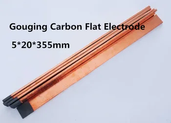 5*20*355 mm Flat ARC welding carbon sticks copper coated 5pcs