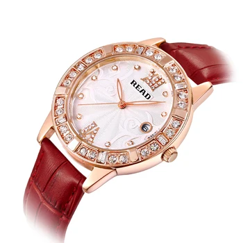 READLuxury Watches Women Wristwatches Ladies' Leather Quartz Watch Montre Femme Relojes Mujer Relogio Feminino 2050