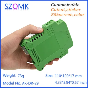 Plastic enclosure for electronic plc din project box (4 pcs) 110*100*17mm diy shell enclosure switch box electrical junction box