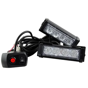 8LED Car Emergency Beacon Light Bar 10 Flashing Mode 12V LED Strobe Caution Light