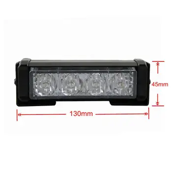 8LED Car Emergency Beacon Light Bar 10 Flashing Mode 12V LED Strobe Caution Light