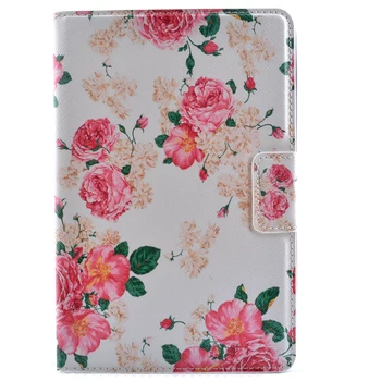 Flower Series Pastoral Style Printed Retro PU Leather Protective Case For Ipad Mini 1/2/3 For Ipad 2/3/4 Shell