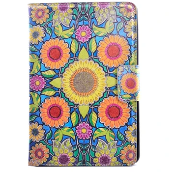 Flower Series Pastoral Style Printed Retro PU Leather Protective Case For Ipad Mini 1/2/3 For Ipad 2/3/4 Shell