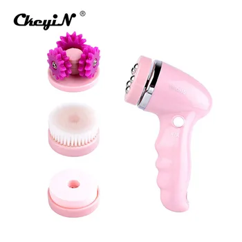 CkeyiN Deep Clean 4 In 1 Body Face Skin Care Cleaning Wash Brush Massager Electric Wash Face Machine Facial Pore Cleaner MR024PQ