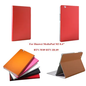 Luxury Flip Genuine Leather With Hard Plasic Back Tablet Case For Huawei Mediapad M3 8.4 inch BTV-W09 BTV-DL09 Stand Book Cover
