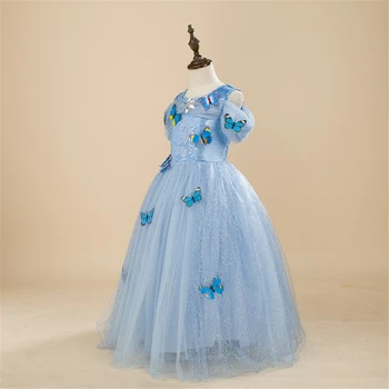 Fairy Girls Sophia Princess Party Fancy Dress Halloween Cosplay Costume for Girls Cinderella Dress Elsa Tutu Dress 3D Butterfly