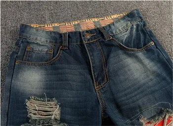 Blue Jeans With Holes New Hot Cool Distressed Jeans Ripped Jeans For Men Blue Jeans With Holes