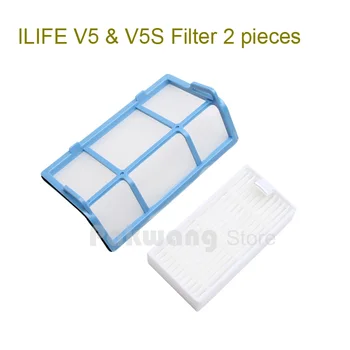 Original ILIFE V5 V5S Robot vacuum cleaner Primary Filter 1 pc and HEPA Filter 1 pc