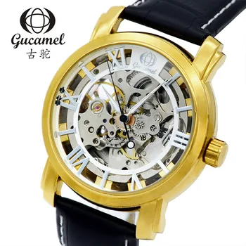 Original authentic high fashion men's watch business selling 40mm hollow automatic mechanical watch strip dial diameter gold