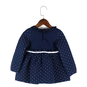 Polka Dot Love Baby Dress Autumn Lace O-Neck Long Sleeve Kids Dresses For Girls Clothes Space Cotton Sweet Toddler Girl Clothing