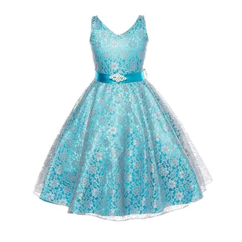 2017 Baby Flower Girl Dress Kids Party Wear Children's Clothing Girl Wedding Dresses Tulle Teenagers lace Prom Formal Gown