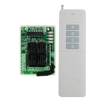 200-3000M Transmitter System DC 12V 10A 4CH Channel RF Wireless Relay Remote Control Switch 315MHZ/433MHZ