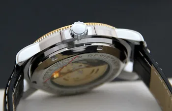 Gucamel Dial diameter 41mm Mens Watches Big Dial Skeleton Automatic Mechanical Male Clock Wristwatch relojes hombre 2016
