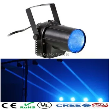 Mini Blue LED Mount Pinspot Stage Projection LED Stage Light Spotlight DJ Effect Stage Lighting Lamp Single Beam Lighting laser