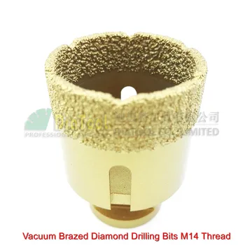 Dia 45mm Vacuum brazed diamond drilling core bits with 15MM Diamond height M14 Thread Drill bits hole saw granite marble tile