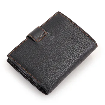 Casual men wallets brand genuine leather wallet hasp design wallets with coin pocket purse card holder for men carteira